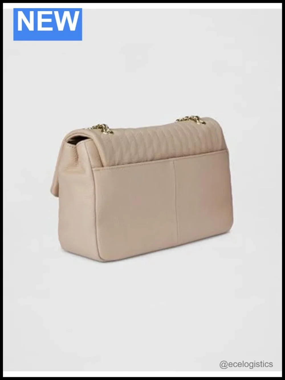 KARL LAGERFELD Shoulder Bag Pebble Leather Satchel Convertible Flap
